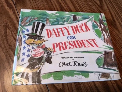 Daffy Duck For President Book Sketches By Chuck Jones Hardcovered Library Copy - Image 1 of 4