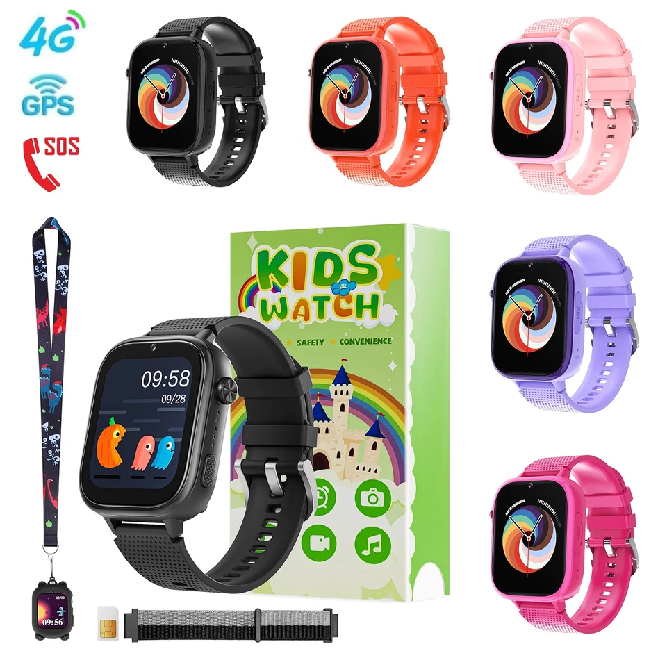 Kids Smart Watch Game Watch 4G With Two-Way Talk SOS GPS For Boys Girls Gift - Image 1 of 1