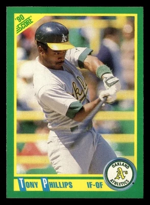 Tony Phillips 1990 Score #84 Oakland Athletics Baseball *110 - Image 1 of 2
