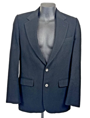 Abrigo deportivo Bill Blass para hombre 40R negro 100 % cachemir puro Blazer Chaqueta Hecho en EE. UU. Foto 1 de 4