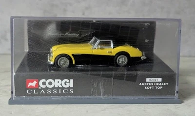 Corgi 1:43 Scale 02401 Austin Healey Soft Top Yellow Black  - Image 1 of 4