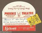 Nancy Walker "PHOENIX '55" David Baker 1955 enveloppe hors Broadway / stub billet