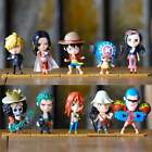 10 Pcs One Piece Luffy Zoro Nami Usopp Chopper Brook Japanese Anime Figures Toys
