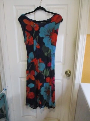 VTG Claude D' Alban Paris Dress Gypsy Fairy Rayon Watercolor 42/44 Euro  S-M - Image 1 of 4