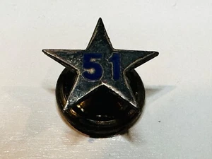 Old Vintage Star Number No. 51 Service Sales Award Badge Screwback Pin Tie Tack - Picture 1 of 3