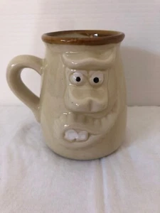 Ceramic Novelty 3D Mug Ugly Funny Face Teeth Eyebrow Coffee Tea Cup - Picture 1 of 5