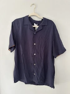 Reiss x Che Button Polo Shirt Navy Size L - Picture 1 of 6
