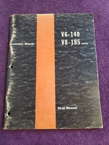 Cummins Diesel Engines 1964 Factory SHOP MANUAL V6-140 V8-185 Series (Excellent) - Picture 1 of 9