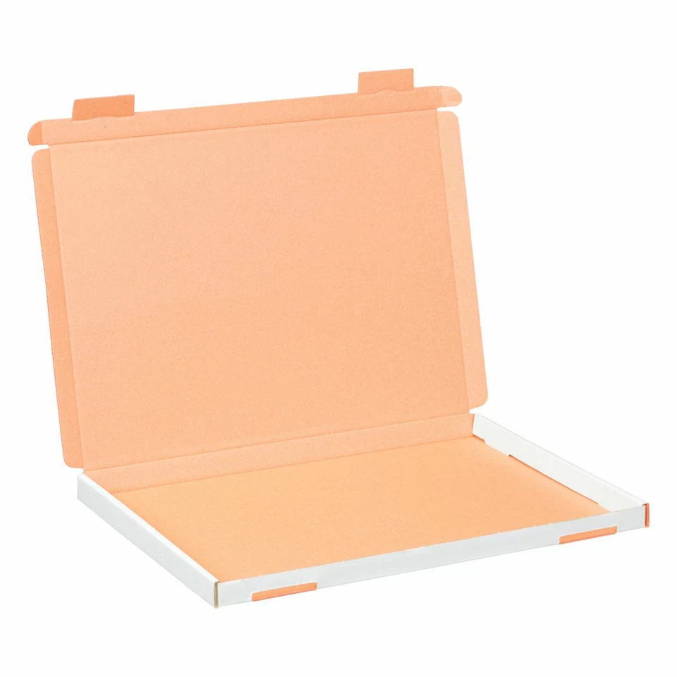 Großbriefkartons Grossbrief Versandkarton 350 x 250 x 20 mm weiß DIN A4 B4