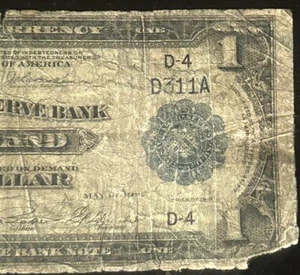 (NIEDRIGE DREISTELLIGE!) 1 $ seltene Cleveland Green Eagle ausgefallene Seriennummer D311A 1918 - Bild 1 von 4