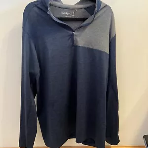 Walter Hagen Golf Mens Long Sleeve Pull Over 11 Majors 1/4 Zip Blue XL - Picture 1 of 3