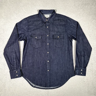 Hart n Dagger Shirt Mens Small Blue Denim Indigo Pocket Bon Jovi Made in USA - Image 1 of 4