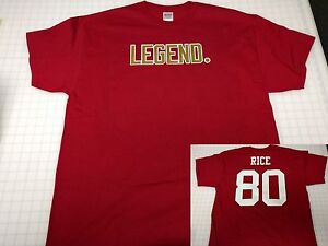 "LEGEND." Jerry Rice - San Francisco 49ers T-Shirt - Name Number on back