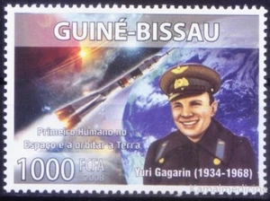 Guinea Bissau 2008 MNH, Yuri Gagarin primer humano en viajar al espacio exterior - Imagen 1 de 1