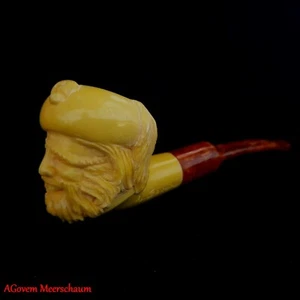 AGovem Handcarved Pirate Meerschaum Smoking Pipe, Tabaco Pipe Pfeife AGM-1336 - Imagen 1 de 12