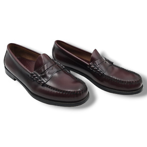 GH Bass Weejuns Loafers Burgundy Mens 10.5 D Larson Penny Loafers Leather Shoes