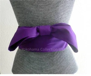 Japanese Cotton OBI Sash Belt Kimono Yukata Wedding Purple  4" W x 110" L - Picture 1 of 3