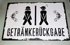 Getrnkerckgabe Blechschild Toilette WC lustig Retro Poster Plakat Schild (8)