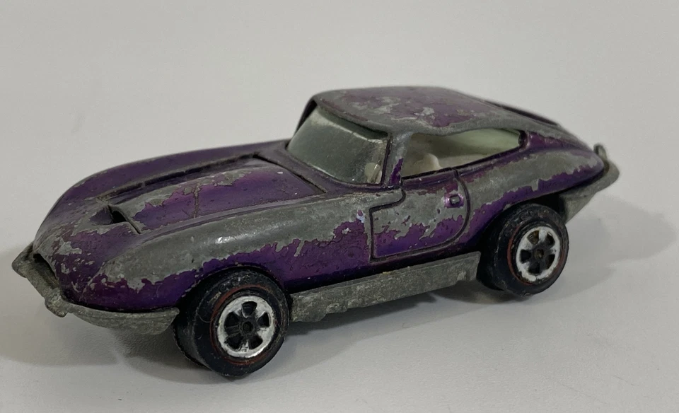 Topper Original JOHNNY LIGHTNING - Púrpura PERSONALIZADO JAGUAR XKE Redline Necesita Reparación Foto 1 de 4