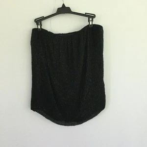 L'AGENCE Silk Beaded Strapless Top Color Black Size 4  - Picture 1 of 12