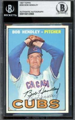 Bob Hendley Beckett BAS Signed 1967 Topps Autograph - Image 1 of 2