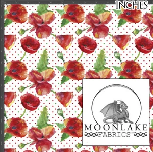 Poppy Polka Dot 100% Quality Cotton Poplin Fabric * Exclusive * - Picture 1 of 2