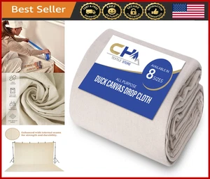 12x15 ft Canvas Drop Cloth - Cotton Tarp for Painting, Furniture & Floor Protect - Picture 1 of 8