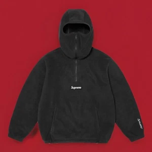 SUPREME POLARTEC® FACEMASK HALF ZIP HOODED SWEATSHIRT • FW24 • Black • Medium - Picture 1 of 4