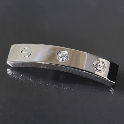 Pulsera Cartier Love 1P Diamante Oro Blanco 18K Placa Solo Caja y Garantía E1859 Foto 1 de 4