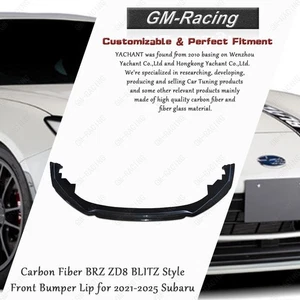 Labio de parachoques delantero de fibra de carbono BRZ ZD8 BLITZ estilo para Subaru 2021-2025 - Imagen 1 de 5