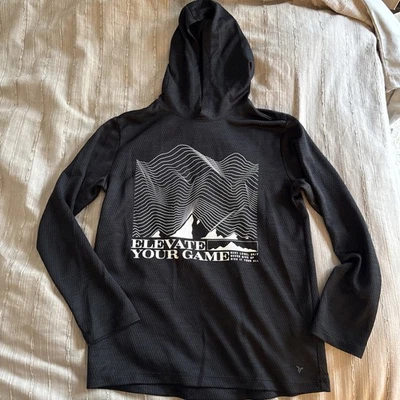 OLD Navy Active Shirt Boys Black Hood Elevate Your Game Basketball GoDry Xl 12 - Image 1 of 4