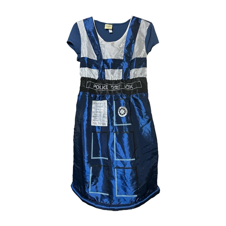 Vestido Disfraz Doctor Who TARDIS Policía Mujer BBC Pequeño/Mediano Azul Halloween Foto 1 de 4