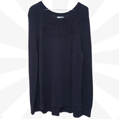 Túnica de malha Sonoma Goods for Life roxa manga longa gola barco crochê G - Imagem 1 de 4