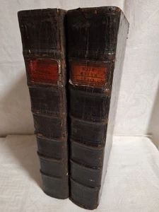 Sacra Biblia  Bibel  1746-48 / 2 Bände Augsburg Würzburg   38x24x7 cm - Bild 1 von 6