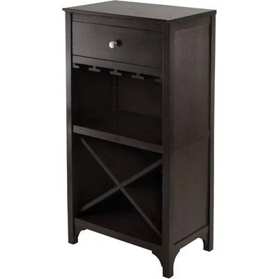 Winsome Wood Ancona Modular Wine Cabinet With One Drawer Glass Rack 92745 - Image 1 of 4