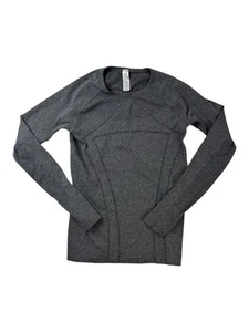 Ivivva by lululemon Girls' Swiftly Tech Long Sleeve Active Shirt Gray Size 14 - Picture 1 of 5