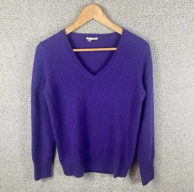 Suéter Nordstrom halógeno 100 % 2 capas de cachemir para mujer M silencioso lujo dinero antiguo Foto 1 de 4