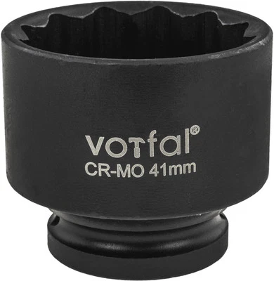 VORFAL 41 mm Kraft Stecknuss 12-Kant Kraftnuss Kurz 1/2 Zoll Schlagschraubernuss CR-MO
