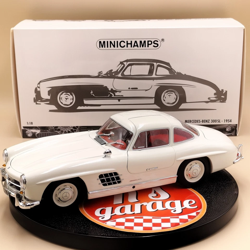 MINICHAMPS 1/18 Mercedes-Benz 300 SL 1954 White 180039006 Diecast model - Image 1 of 4