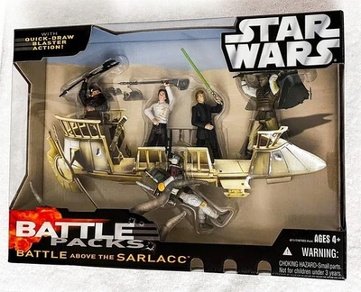 STAR WARS BATTLE ABOVE THE SARLACC BATTLE PACK 5 FIGS LUKE HAN BOBA MINT/SEALED - Image 1 of 4