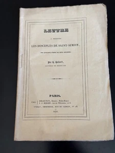 Lettre à messieurs les disciples de Saint-Simon 1831 - Imagen 1 de 6