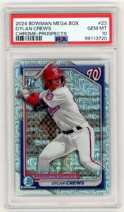 2024 Bowman Mega Box Dylan Crews #23 RC Chrome Prospects 1st Rookie Card PSA 10 - Bild 1 von 2