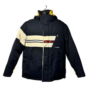 Tommy Hilfiger Down Feathers Hooded Winter Coat Multiple Pockets Men's M Black - Picture 1 of 12