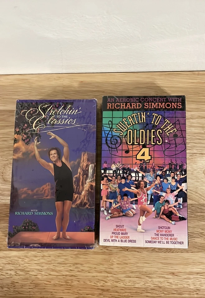 Richard Simmons VHS- Stretchin’ to the Classics & Sweatin’ to the Oldies 4 NIP Foto 1 de 4