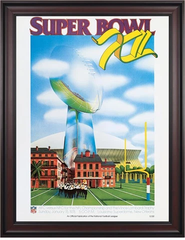 1978 Cowboys vs Broncos 36x48 Framed Canvas Super Bowl XII Program Cover