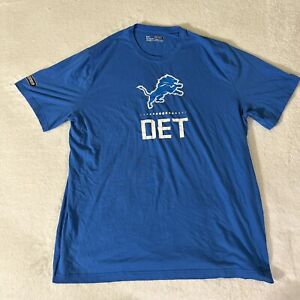 Under Armour UA Mens XL NFL Detroit Lions Combine Authentic T-Shirt Blue