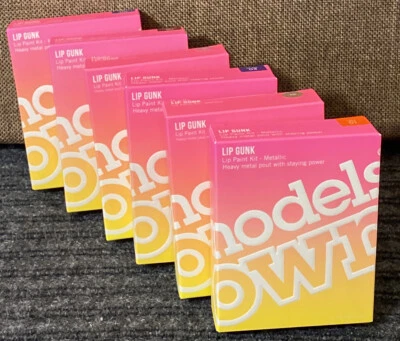 Models Own Lip Gunk Lip Paint Kit:  Metallic New Boxed ~ Choose Shade.. NIB - Image 1 of 4