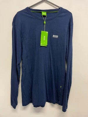 HUGO BOSS PURE COTTON LS T-SHIRT IN NAVY SIZE XS BNWT (S349) - Image 1 of 4