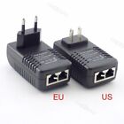 DC 12V 1A POE Injector Wall Switch Power Adapter Wireless Ethernet Camera 16H