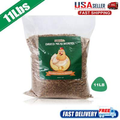 11 LBS Non-GMO Dried Mealworms Fit Birds Chickens Fish Reptile Turtles Hen Treat • 59.98$